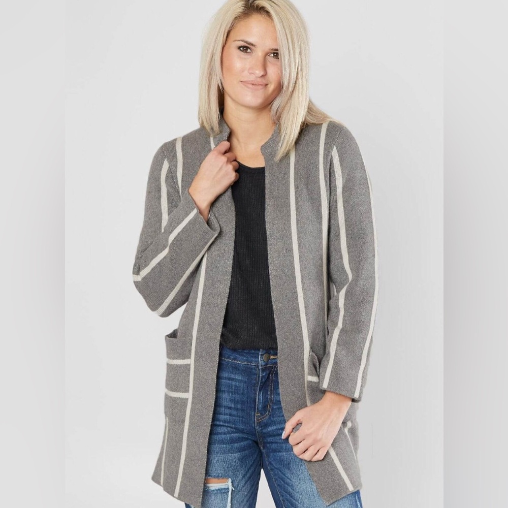 BKE - Flyaway Striped Cardigan Sweater Women’s Size Small